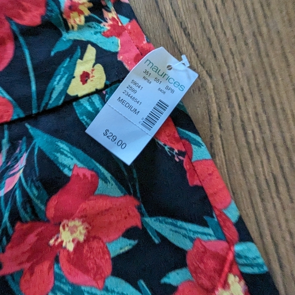 NWT Maurices Soft and Stretchy Floral Summer Print Pencil Skirt Size Women's M - Picture 3 of 8